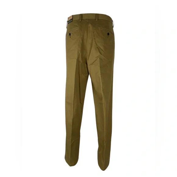 Orvis Mens 33 Pants Green Brown Ultimate Khakis Pleated Chino Cotton Twill NWT